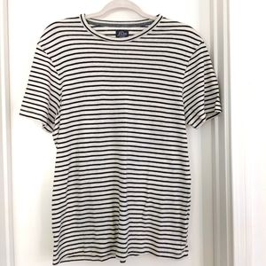 J Crew Men's Cashmere Blend Striped Crewneck Shirt Tee